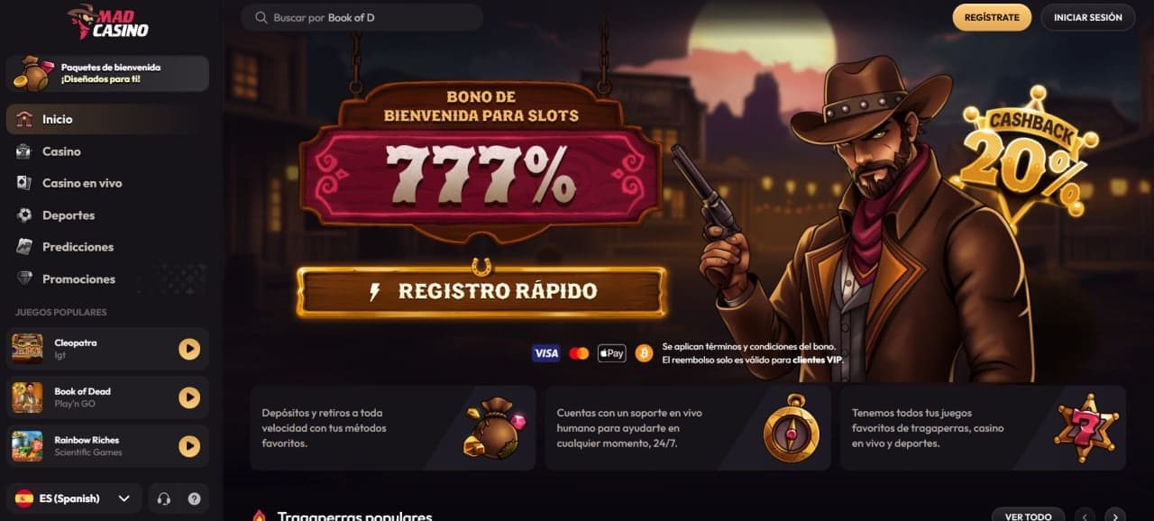 MAD Casino 2026: bono, juegos y pagos para España